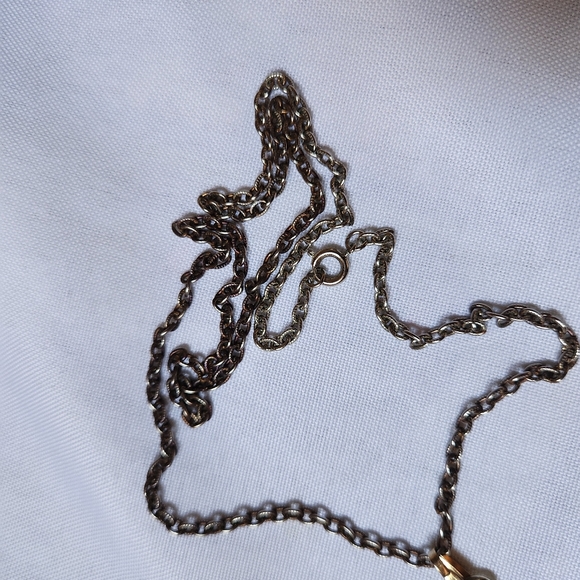 DODDS Vintage Goldtone Green Glass Faux Pearl Pendant Necklace & Clip Earrings - Picture 7 of 7